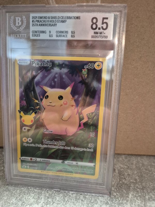 Pikachu Full Art 2021 Sword & Shield Celebrations becket grading