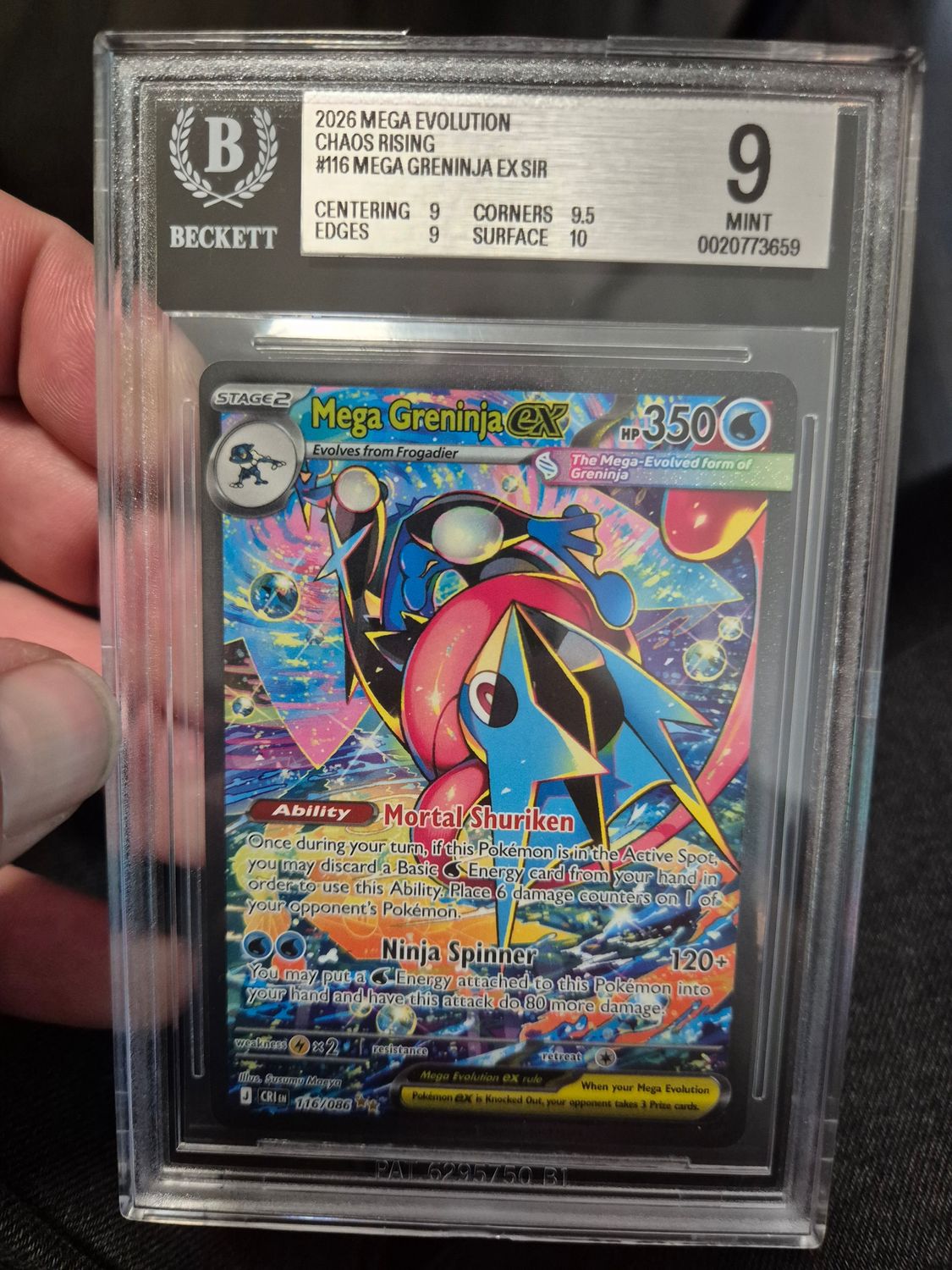 gegradeerde Mega Greninja ex Special Illustration Rare becket grading