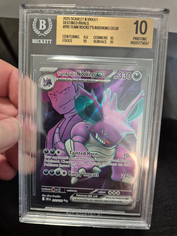 Team Rocket's Nidoking ex becket grading goldlabel pristine 