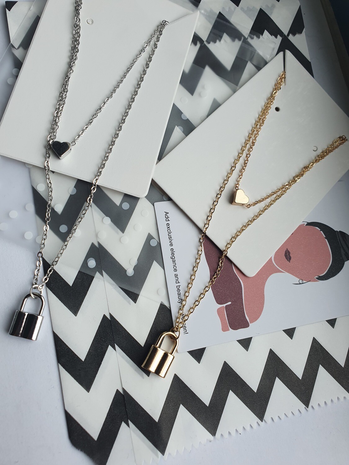 Goud of zilver ketting hart