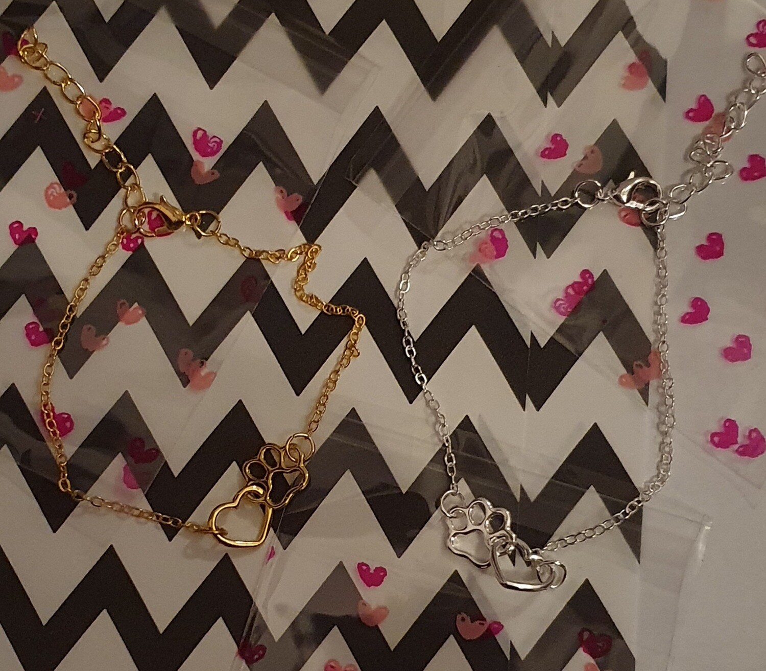 Armband hondenpoot met hart