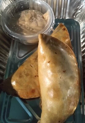 Santo&#39;S FAMOUS BEEF empanadas [2 pack.] with a side of chipotle