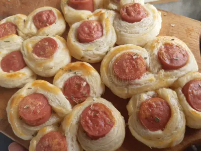 Hot dog Puffs with a honey mustard dip [32 pcs]