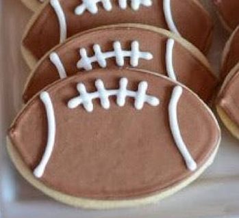 football Painted Shortbread Cookie [each]