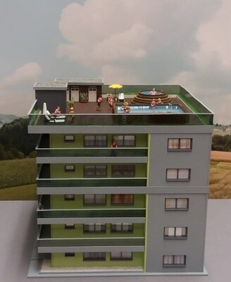 Modernes Wohnhaus mit Dachpool