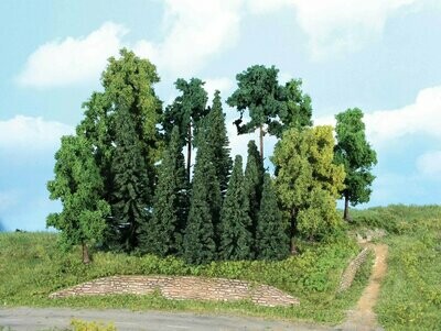 Heki - Mischwald H0 - 20 Bäume + Tannen 7 - 18 cm