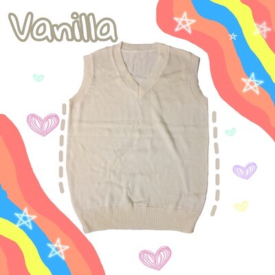 เสื้อกั๊กไหมพรม สีครีม