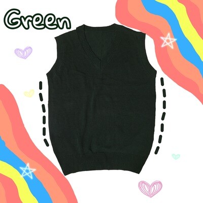 เสื้อกั๊กไหมพรม สีเขียว Green