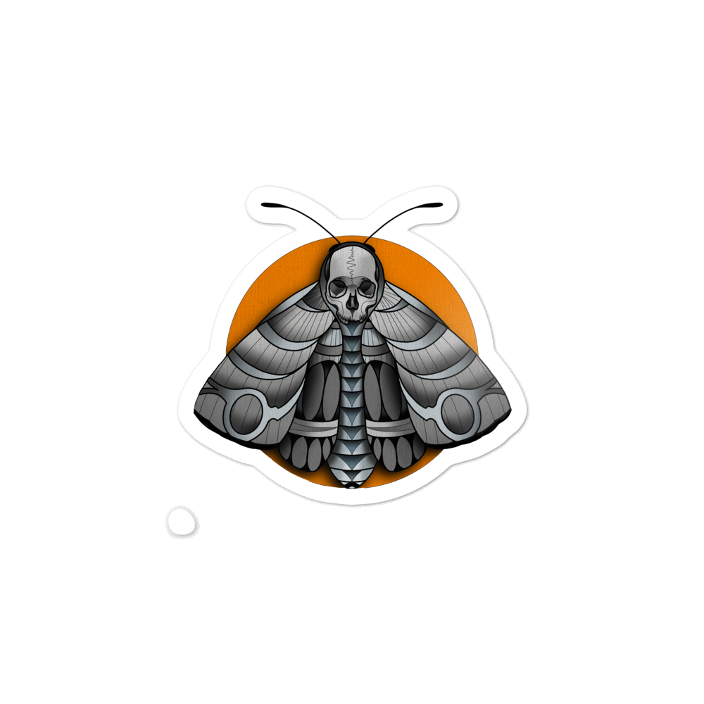Death Moth Bubble Free Sticker
