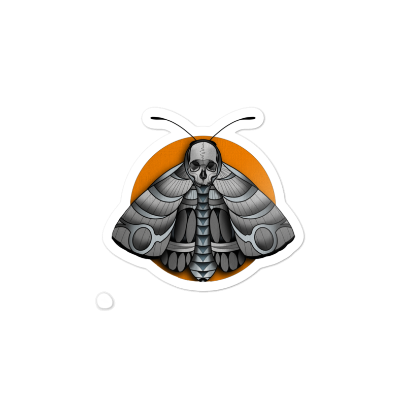 Death Moth Bubble Free Sticker