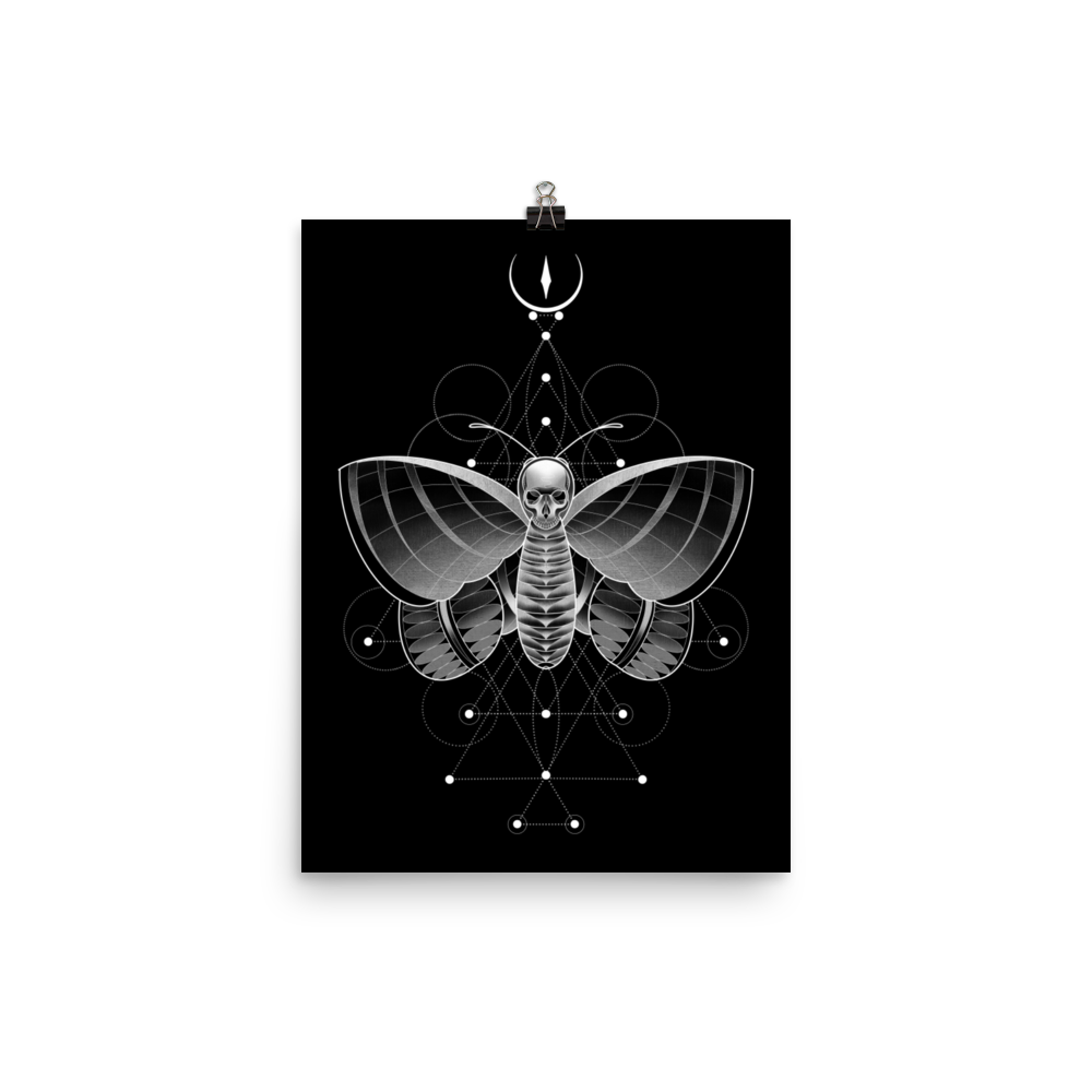 Geometric Death Moth Art Print