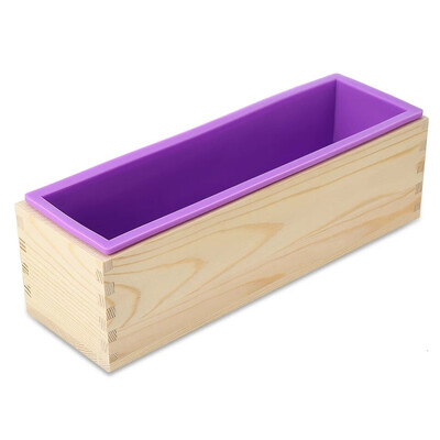 Soap loaf silicon mold with wooden box