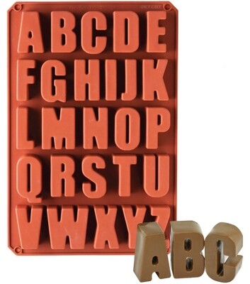 Big alphabet silicone mold