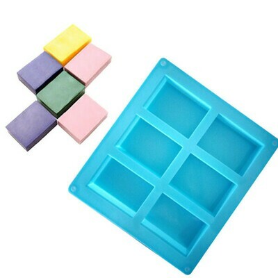 Rectangle silicon mold (6 cavities )