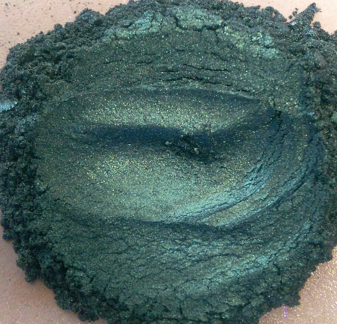 Peacock green mica