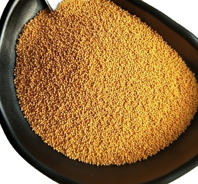Mustard Yellow Insoluble Jojoba Beads ( 20-30 mesh)