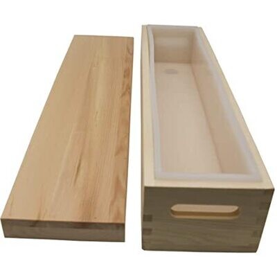 Large Wooden Loaf Mold with Silicone Lining and Cover