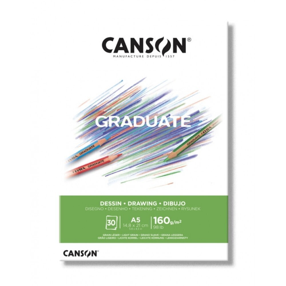 Canson Graduate Drawing 160 GSM 30 SHEETS, Pad Size: A5