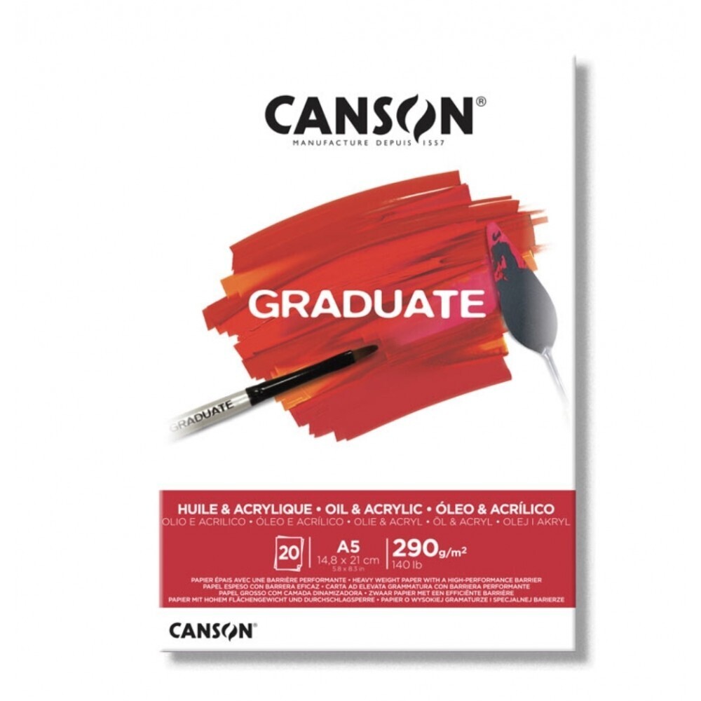 Canson Graduate Oil & Acrylic 290 GSM 20 SHEETS