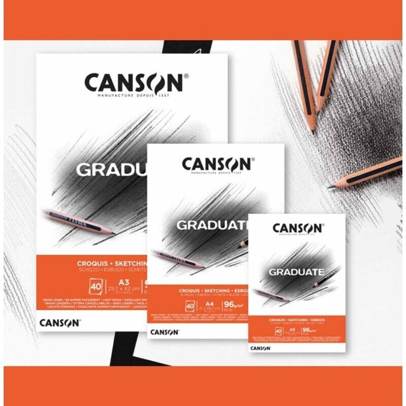 Canson Graduate Sketching 96 GSM 40 SHEETS