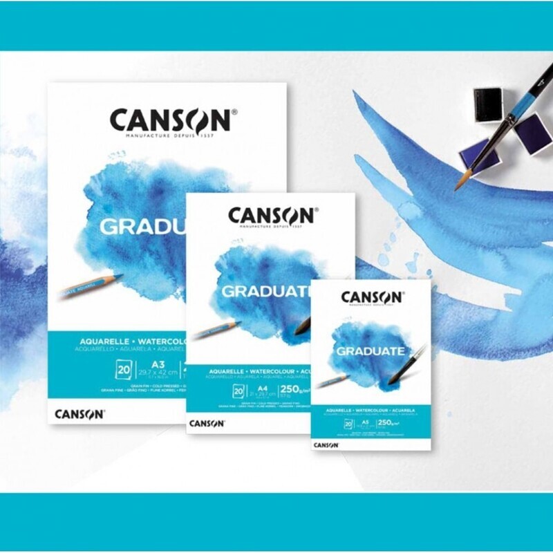 Canson Graduate Water colour 250 gsm 20 sheets