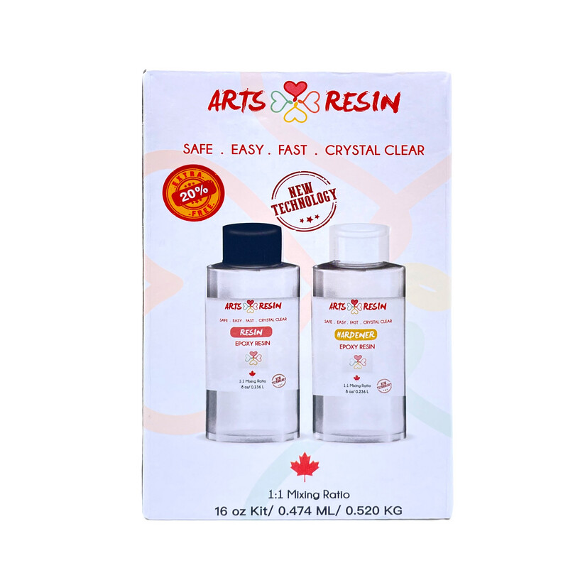 Offer extra 20% ( 0.568 ml )Arts Resin Kit 16 onz /  0.568 ml/ 0.624 kg