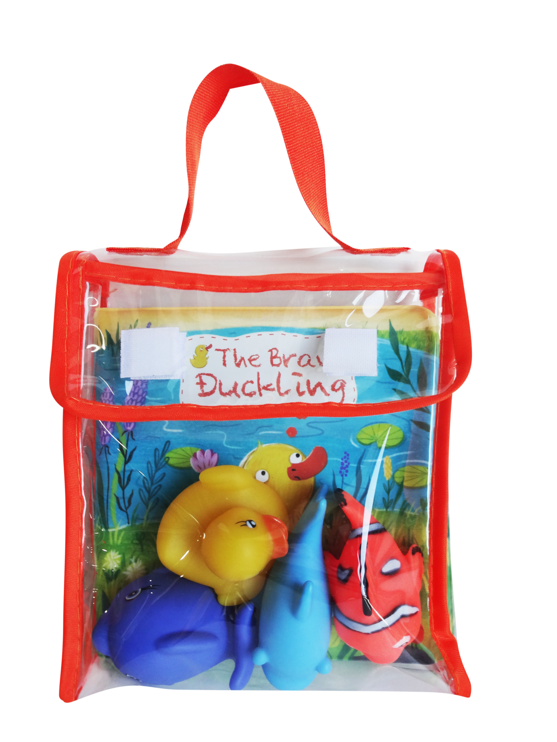 Brave Duckling Bath Book Set (4 bath toys)