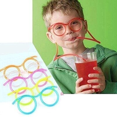 Crazy Eyeglasses loop straw