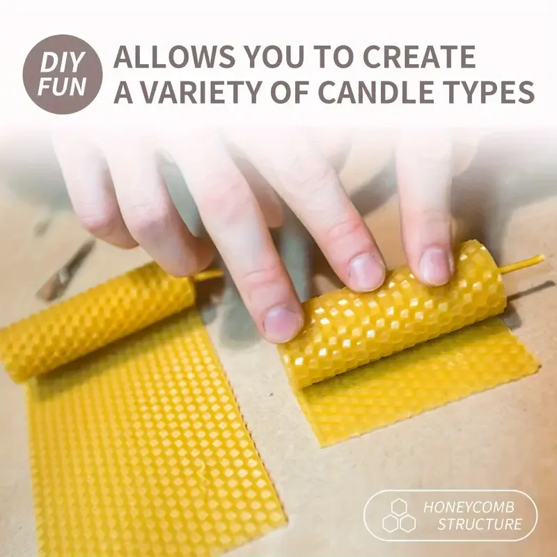 Organic Yellow beeswax sheets  (10 pieces)