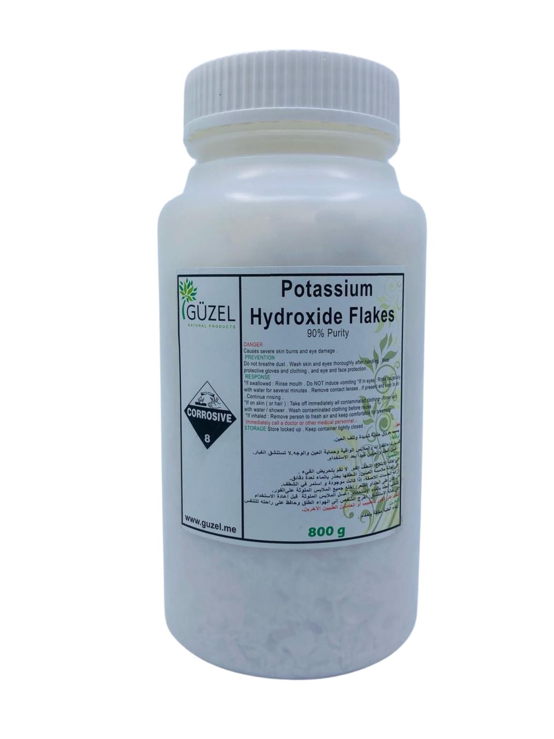 Potassium Hydroxide Flakes, size: 800 grams