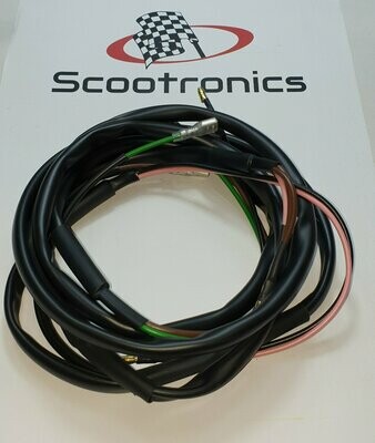 Lambretta standard electronic wiring loom for series 3 or GP frame in Black sleeving