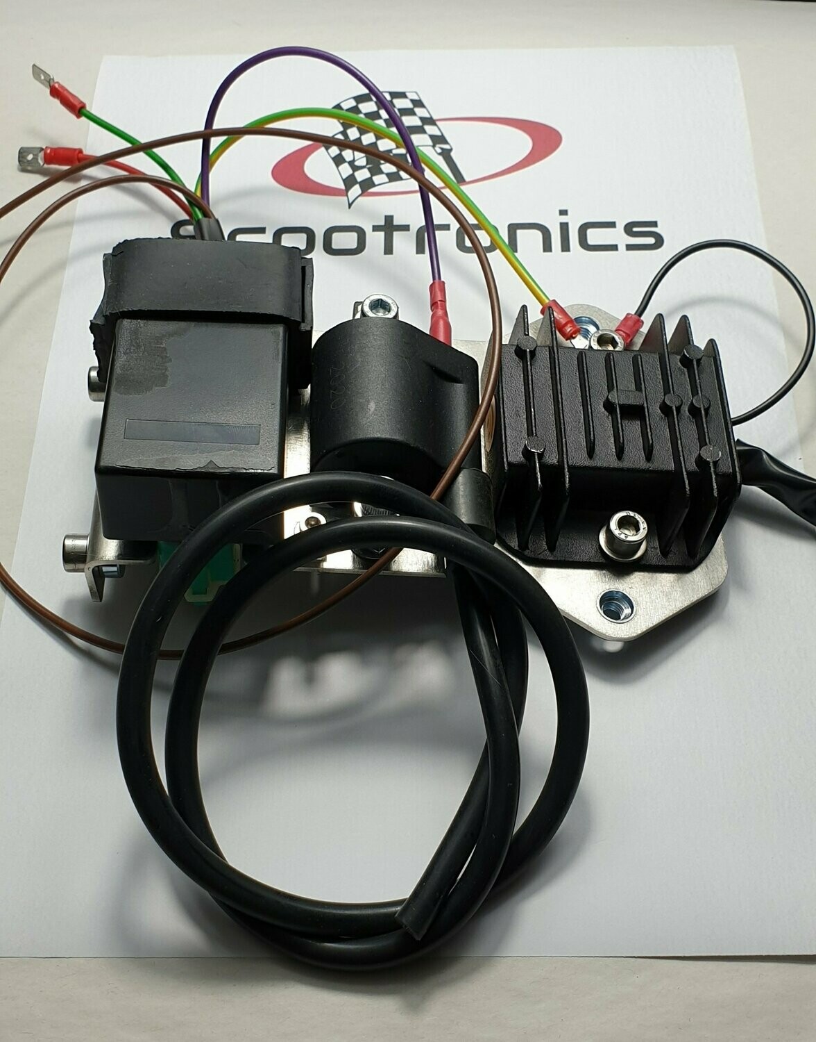 Universal CDI for Lambretta series 1 - 2 with DC regulator fitted Universal CDI for Lambretta series 1 - 2 with DC regulator fitted