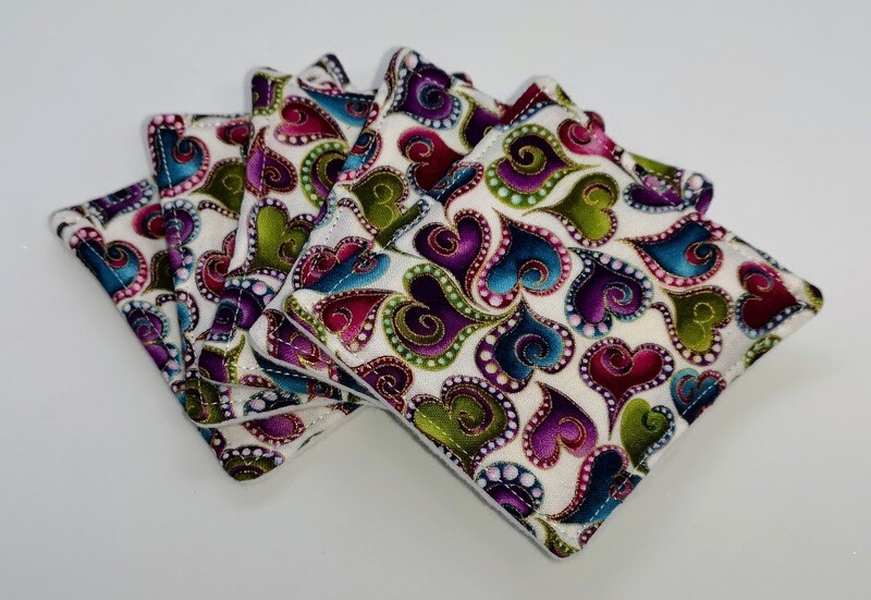 5 Make Up Pads - Purple Hearts 5 Make Up Pads - Purple Hearts