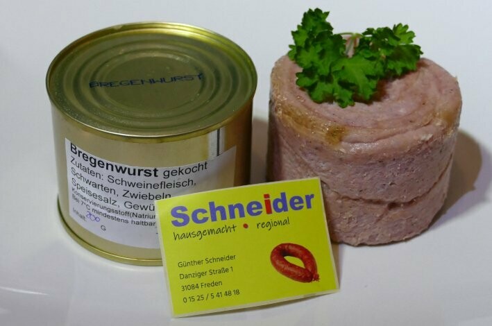 Bregenwurst gekocht, Dose