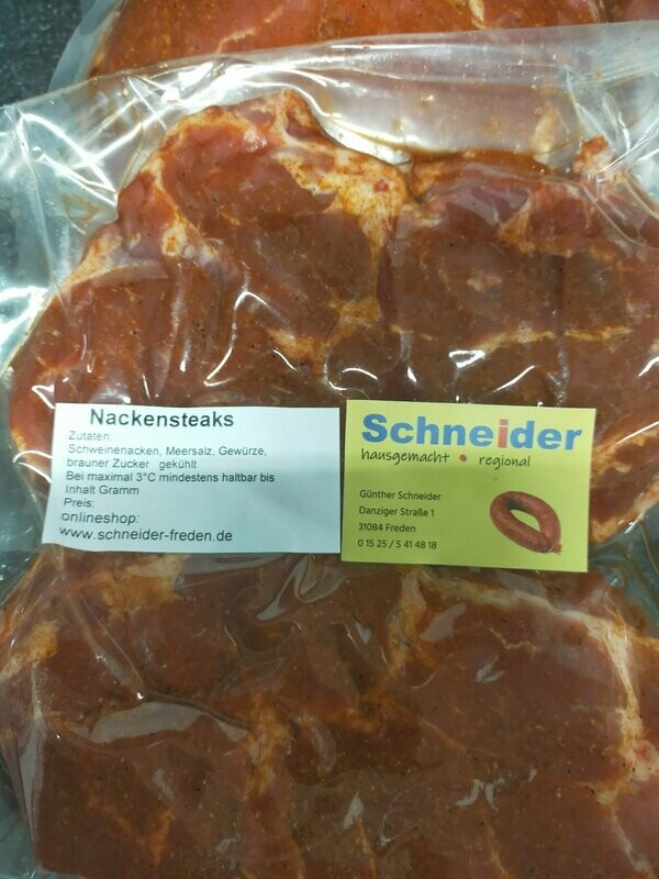 Nackensteaks Paprika