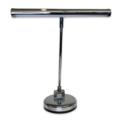 <Pianolamp GPPD chroom hoogglans  heeft twee instellingen om de lamp zachter of harder te zetten en  heeft een LED-lamp, die energiezuinig, duurzaam en milieuvriendelijk is.>