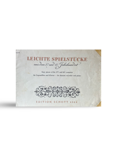 <LEICHTE SPIELSTÜCKE FÚR SOPRANFLÖTE UND KLAVIER, tweedehands pianoboek, pianoaccessoires.com>
