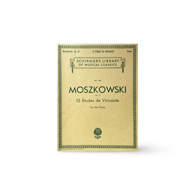 Moszkowski 15 Etudes de Virtuosite op. voor piano.72