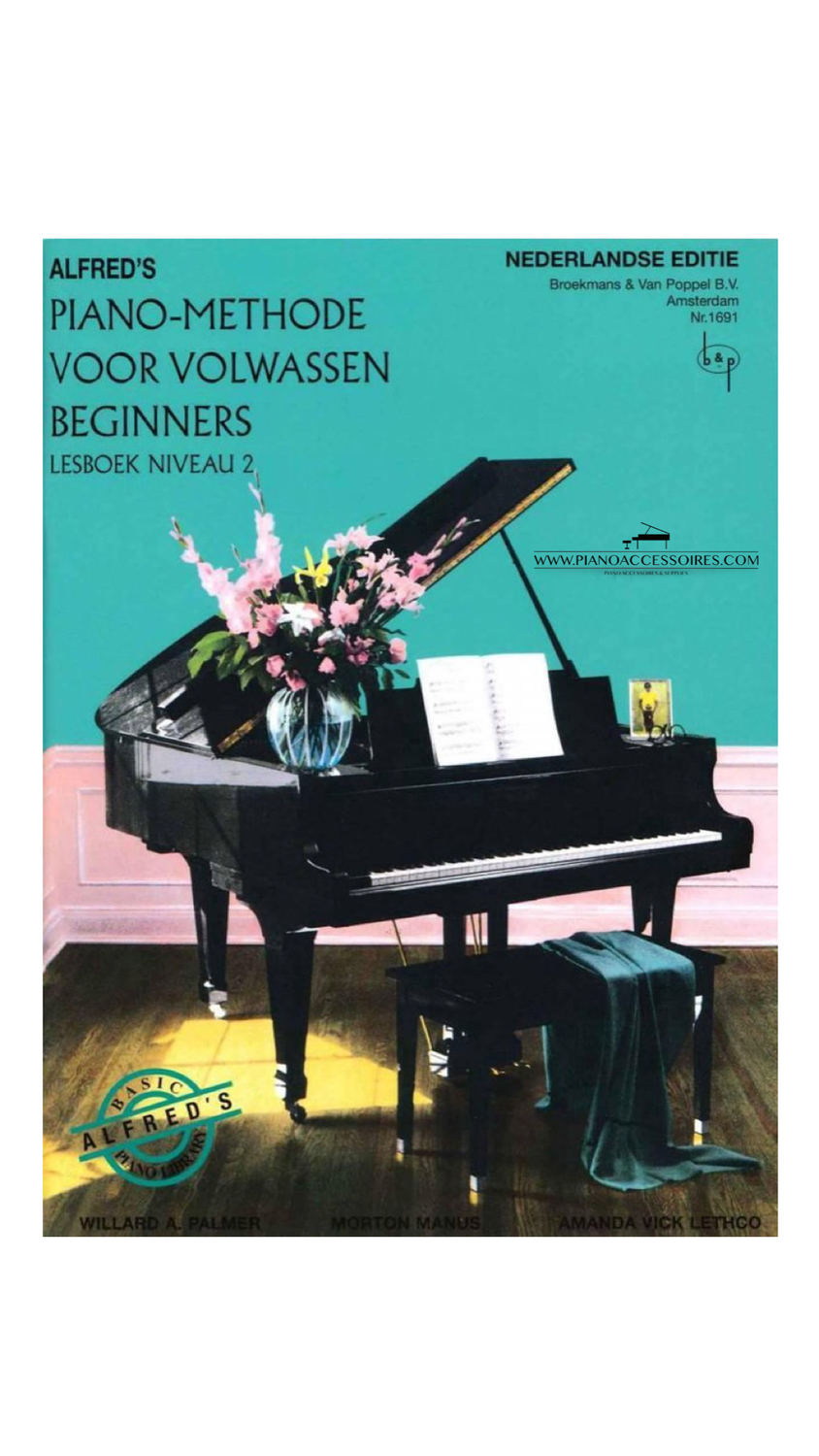 Alfred piano methode lesboek deel 2 voor volwassen beginners