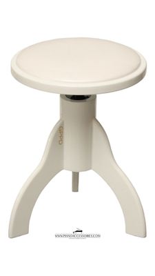 Pianokruk GPPD Wit Hoogglans Witte hoogglans pianokruk, verstelbaar en stijlvol – pianoaccessoires.com