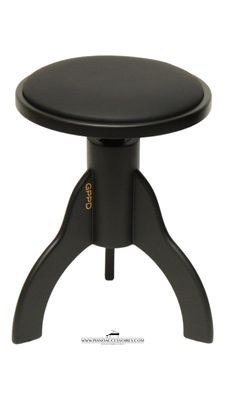 Zwarte matte pianokruk, stijlvol en verstelbaar – pianoaccessoires.com