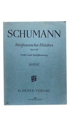 Bladmuziek Schumann – Sinfonische Etüden Op. 13 voor piano solo, uitgave in nette staat.
