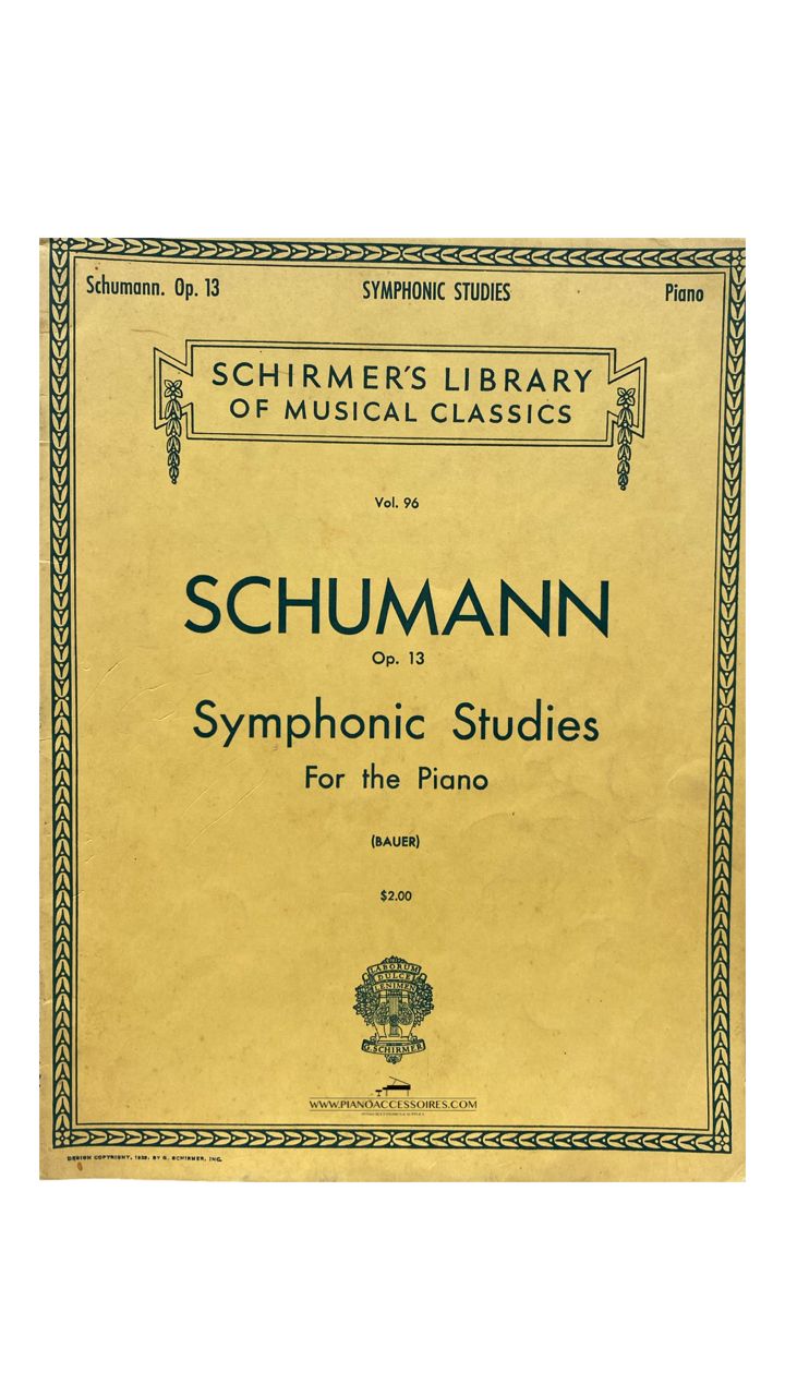 Tweedehands bladmuziek – Schumann Op. 13, Symphonic Studies voor piano solo, nette uitgave.