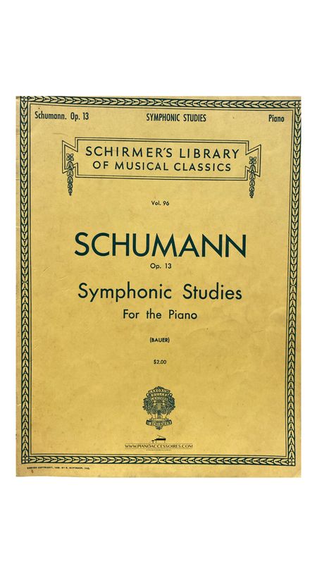 Tweedehands bladmuziek – Schumann Op. 13, Symphonic Studies voor piano solo, nette uitgave.