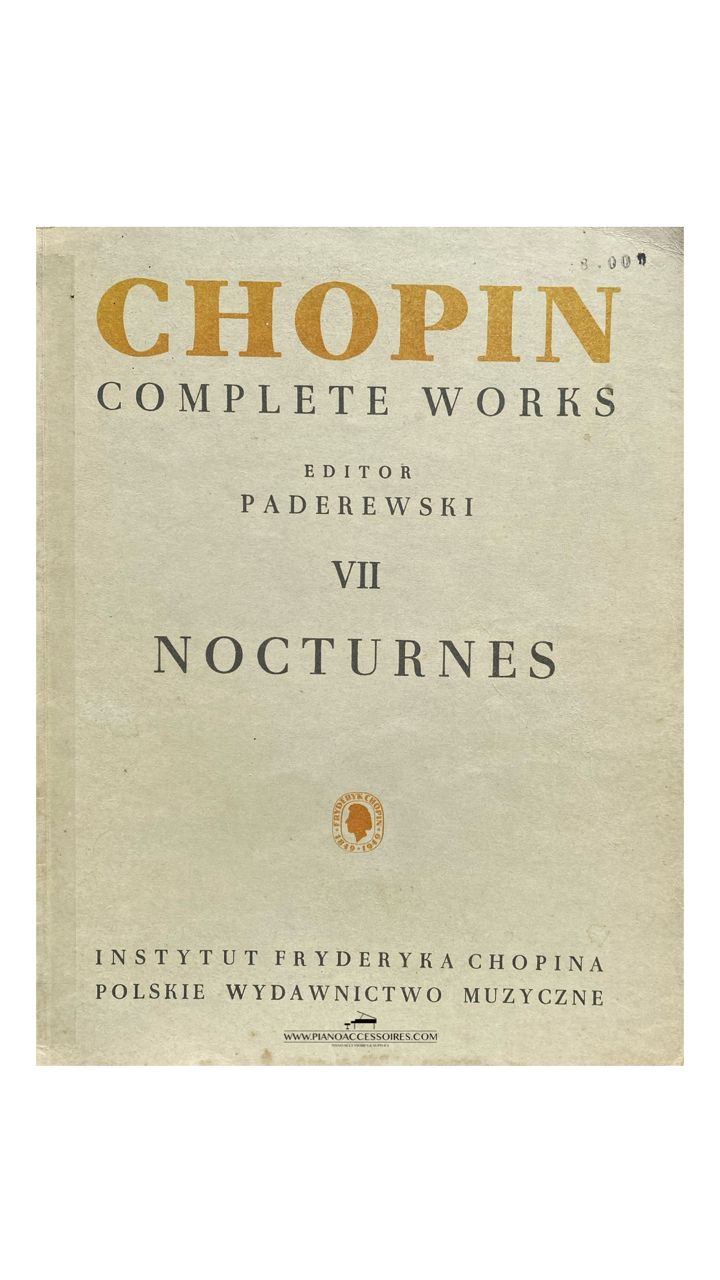 Tweedehands bladmuziek – Chopin Nocturnes voor piano solo, nette uitgave.