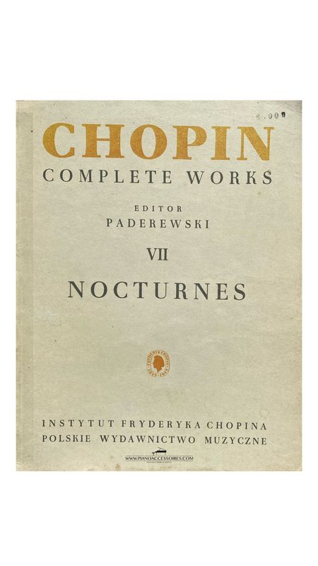 Tweedehands bladmuziek – Chopin Nocturnes voor piano solo, nette uitgave.