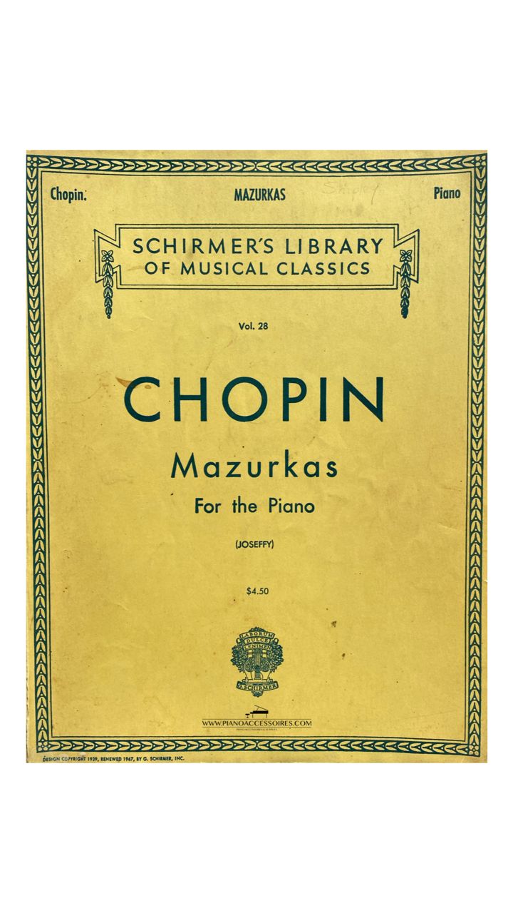 Tweedehands bladmuziek – Chopin Mazurkas Op. 28 voor piano solo, nette uitgave.