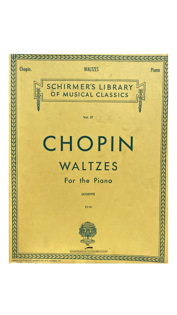 Chopin – Waltzes Vol. 27 Tweedehands bladmuziek – Chopin Waltzes Vol. 27 voor piano solo, nette uitgave.