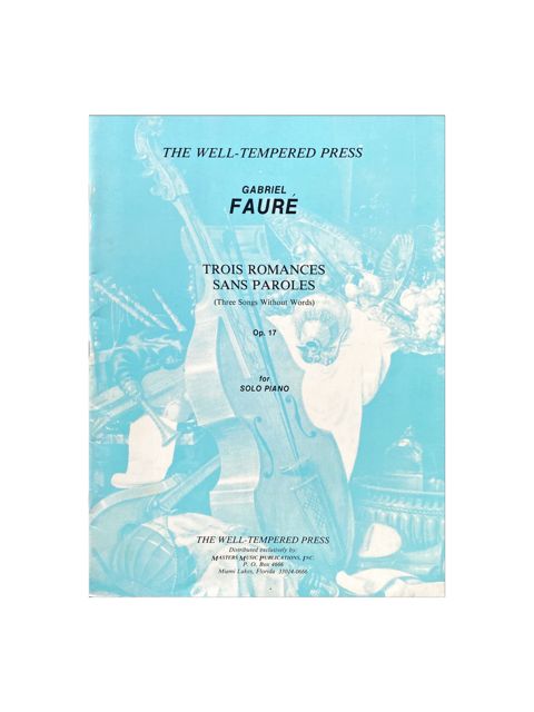 Tweedehands bladmuziek “Fauré – Trois Romances” met kaft in goede staat.