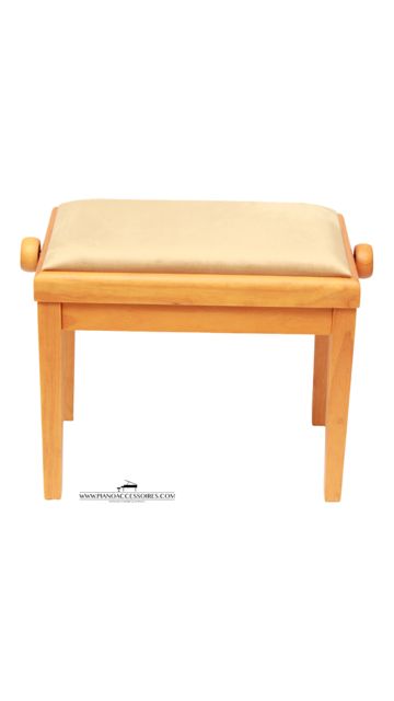 Kersenhouten GPPD pianobank Model 3 met zachte crème stofzitting